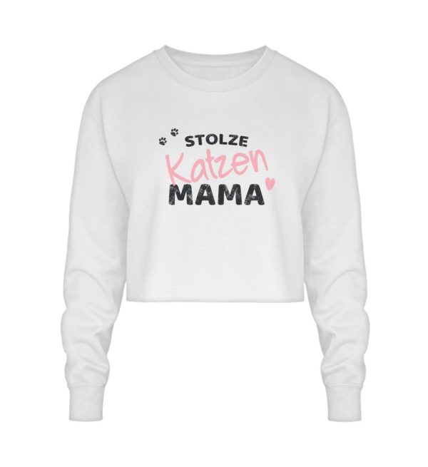 Stolze Katzen Mama  - Crop Sweatshirt Zu verkaufen