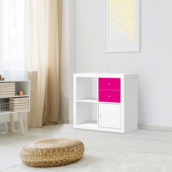 Möbelfolie IKEA Kallax Regal Schubladen - Design: Pink Dark Im Angebot – Bild 3