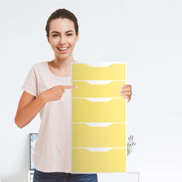Klebefolie für Möbel IKEA Alex 5 Schubladen (bis 2021) - Design: Gelb Light Jetzt online – Bild 4