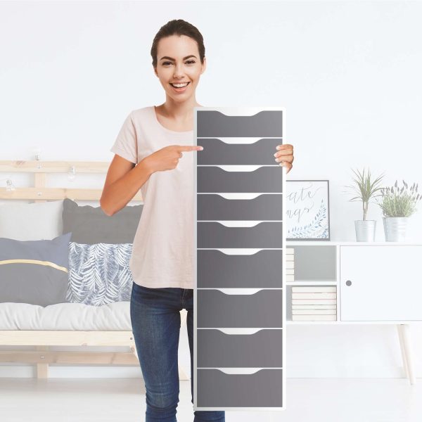 Folie für Möbel IKEA Alex 9 Schubladen (bis 2021) - Design: Grau Light Verkauf – Bild 4