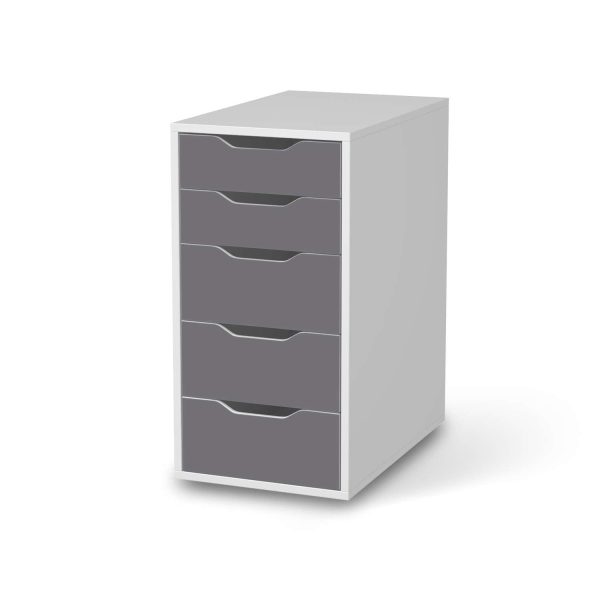 Klebefolie für Möbel IKEA Alex 5 Schubladen (bis 2021) - Design: Grau Light Jetzt online