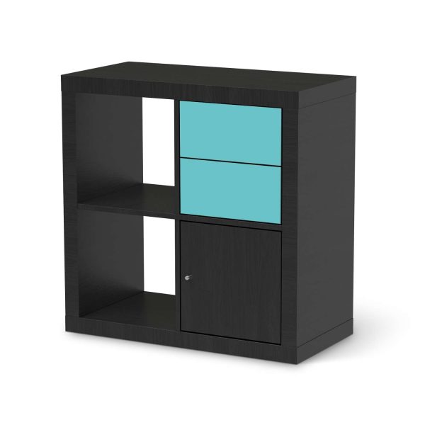 Möbelfolie IKEA Kallax Regal Schubladen - Design: Türkisgrün Light Rabatt – Bild 2