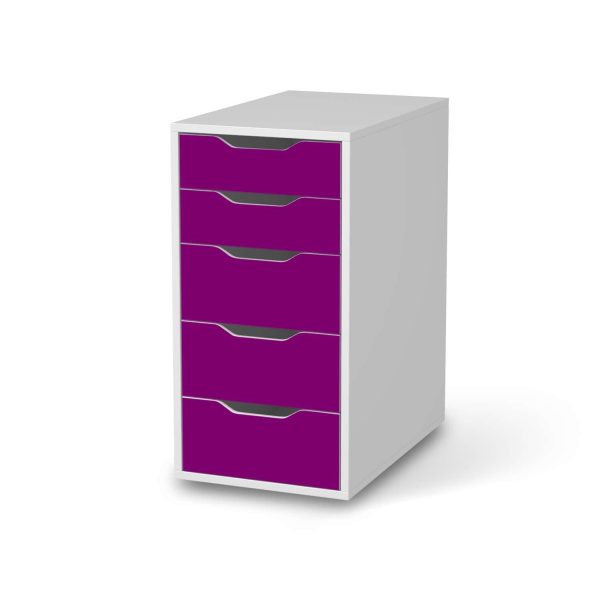Klebefolie für Möbel IKEA Alex 5 Schubladen (bis 2021) - Design: Flieder Dark Im Angebot