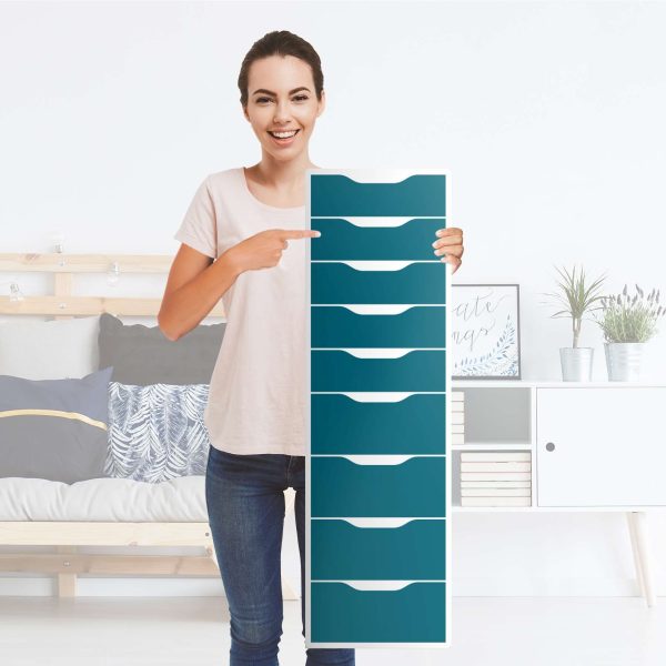 Folie für Möbel IKEA Alex 9 Schubladen (bis 2021) - Design: Türkisgrün Dark Angebot – Bild 4