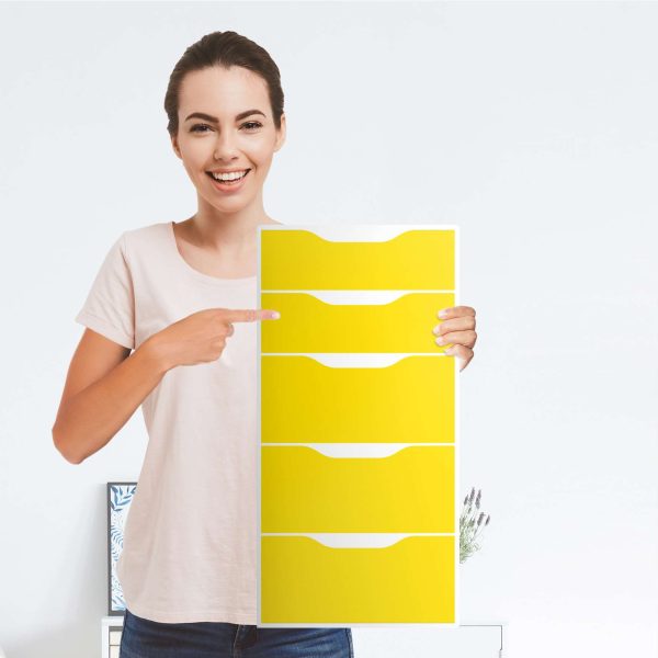 Klebefolie für Möbel IKEA Alex 5 Schubladen (bis 2021) - Design: Gelb Dark Jetzt online – Bild 4