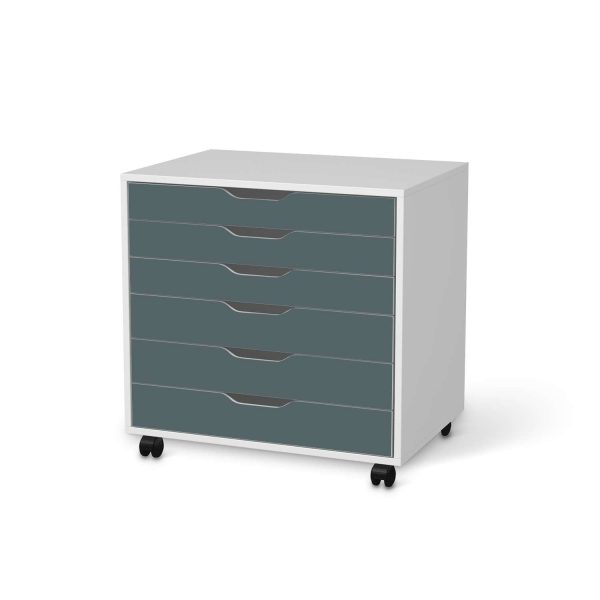 Möbelfolie IKEA Alex Rollcontainer 6 Schubladen (bis 2021) - Design: Blaugrau Light Im Angebot