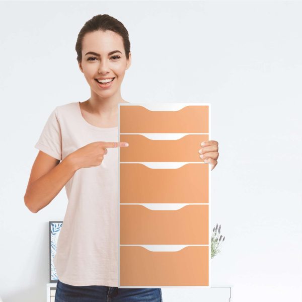 Klebefolie für Möbel IKEA Alex 5 Schubladen (bis 2021) - Design: Orange Light Im Angebot – Bild 4