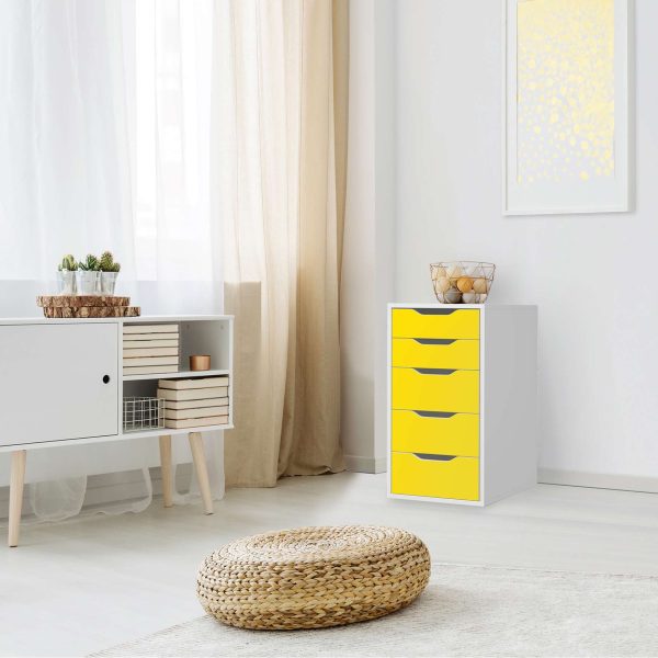 Klebefolie für Möbel IKEA Alex 5 Schubladen (bis 2021) - Design: Gelb Dark Jetzt online – Bild 3