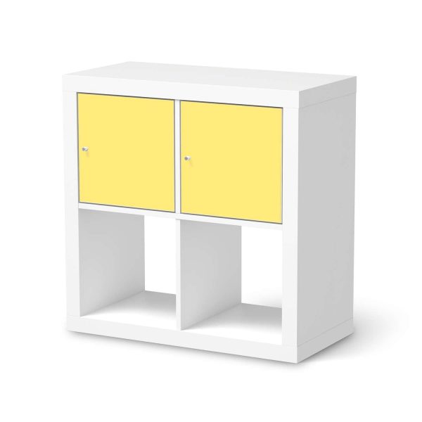 Möbelfolie IKEA Kallax Regal 2 Türen (quer) - Design: Gelb Light Zu verkaufen