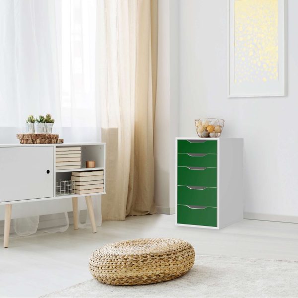 Klebefolie für Möbel IKEA Alex 5 Schubladen (bis 2021) - Design: Grün Dark Rabatt – Bild 3