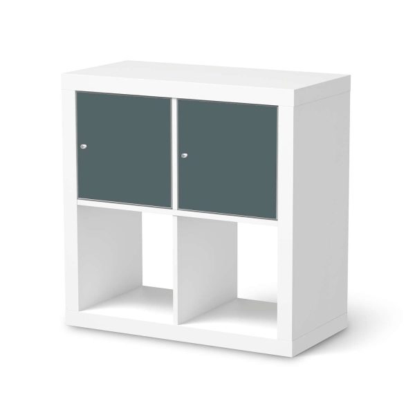 Möbelfolie IKEA Kallax Regal 2 Türen (quer) - Design: Blaugrau Light Jetzt online