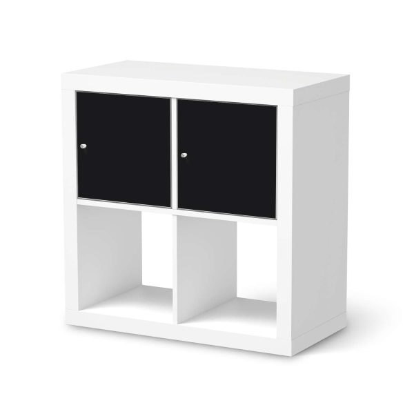 Möbelfolie IKEA Kallax Regal 2 Türen (quer) - Design: Schwarz Online-Verkauf