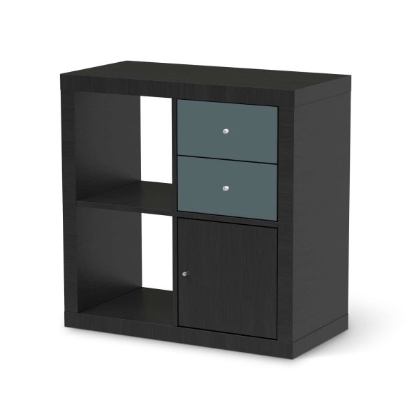 Möbelfolie IKEA Kallax Regal Schubladen - Design: Blaugrau Light Online – Bild 2