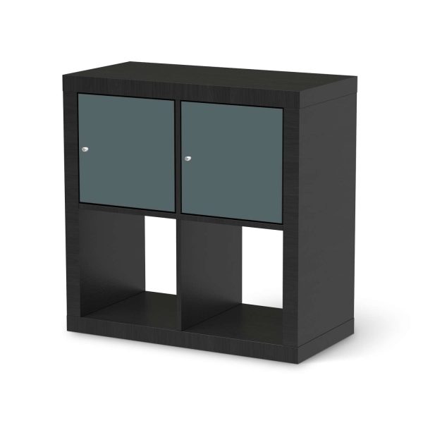 Möbelfolie IKEA Kallax Regal 2 Türen (quer) - Design: Blaugrau Light Jetzt online – Bild 2
