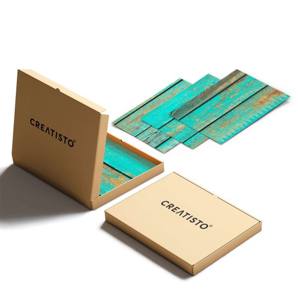Fliesenfolie [quer] für Küche & Bad - Design: Wooden Aqua Online – Bild 5