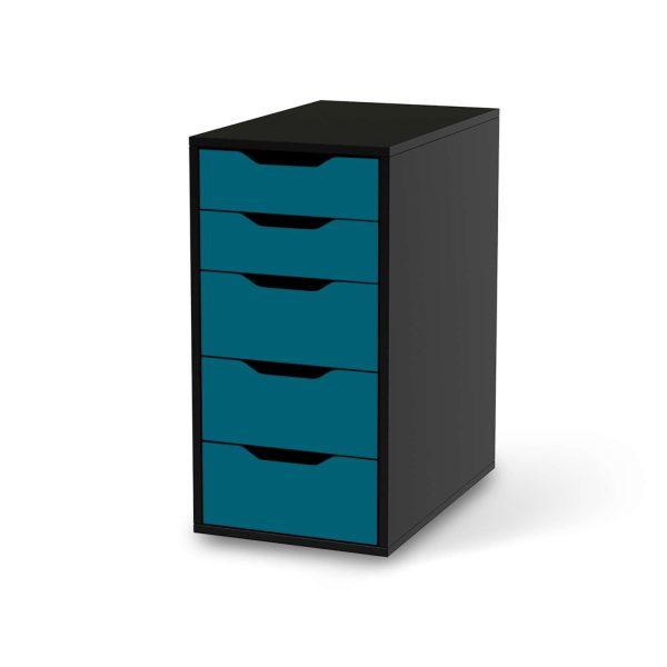 Klebefolie für Möbel IKEA Alex 5 Schubladen (bis 2021) - Design: Türkisgrün Dark Online-Schn?ppchen – Bild 2
