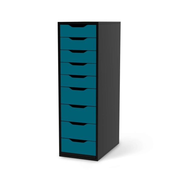 Folie für Möbel IKEA Alex 9 Schubladen (bis 2021) - Design: Türkisgrün Dark Angebot – Bild 2