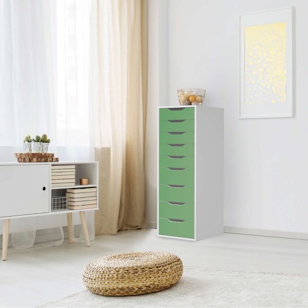 Folie für Möbel IKEA Alex 9 Schubladen (bis 2021) - Design: Grün Light Angebot – Bild 3