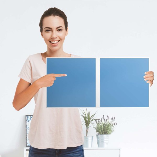 Möbelfolie IKEA Kallax Regal 2 Türen (quer) - Design: Blau Light Jetzt online – Bild 4