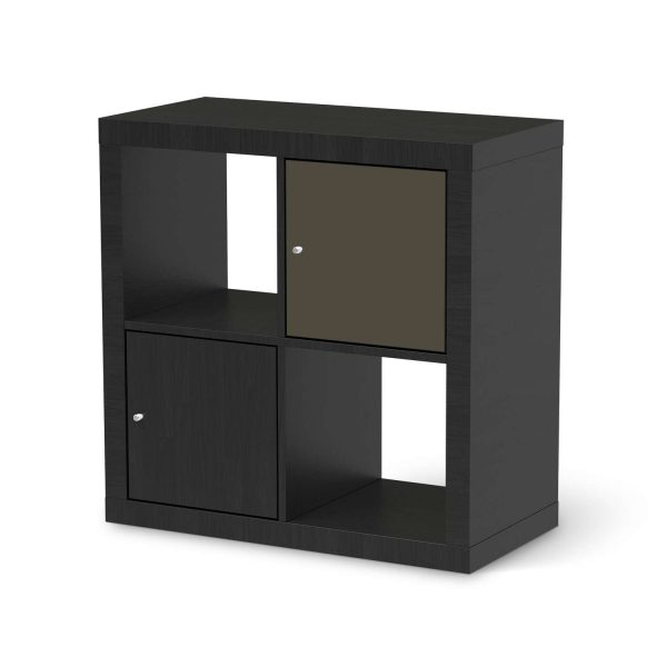 Selbstklebende Folie IKEA Kallax Regal 1 Türe - Design: Braungrau Dark Schn?ppchen – Bild 2