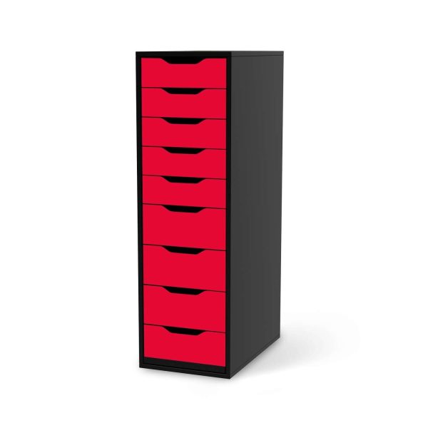 Folie für Möbel IKEA Alex 9 Schubladen (bis 2021) - Design: Rot Light Online-Schn?ppchen – Bild 2