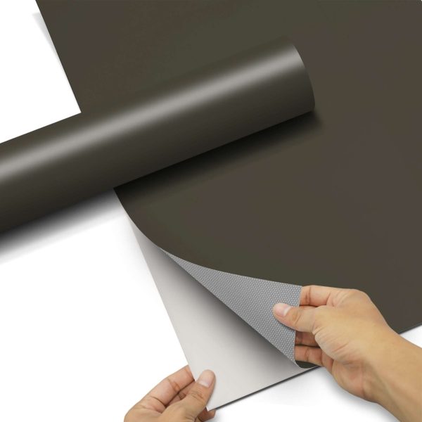 Selbstklebende Folie IKEA Kallax Regal 1 Türe - Design: Braungrau Dark Schn?ppchen – Bild 5