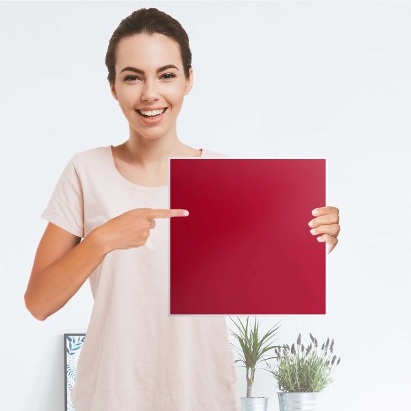 Selbstklebende Folie IKEA Kallax Regal 1 Türe - Design: Rot Dark Zu verkaufen – Bild 4