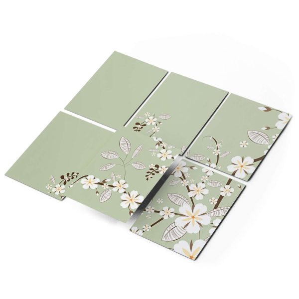 Fliesenfolie [quer] für Küche & Bad - Design: White Blossoms Online-Schn?ppchen – Bild 4