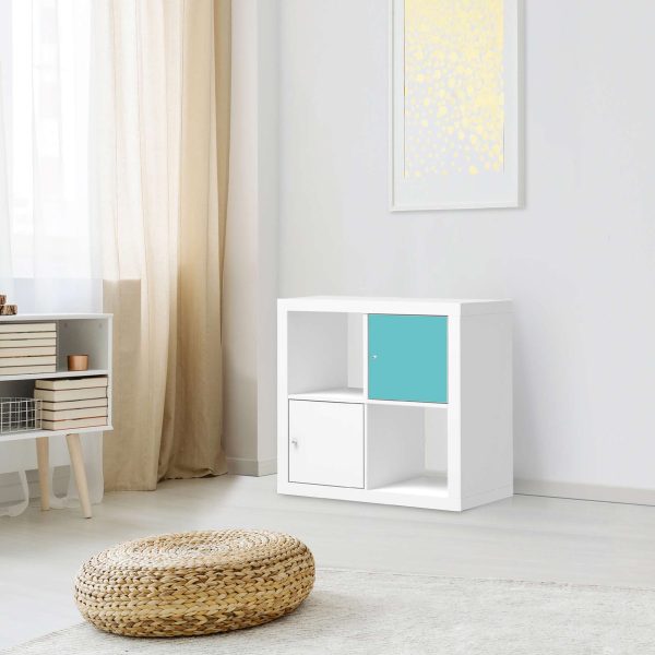 Selbstklebende Folie IKEA Kallax Regal 1 Türe - Design: Türkisgrün Light Zu verkaufen – Bild 3