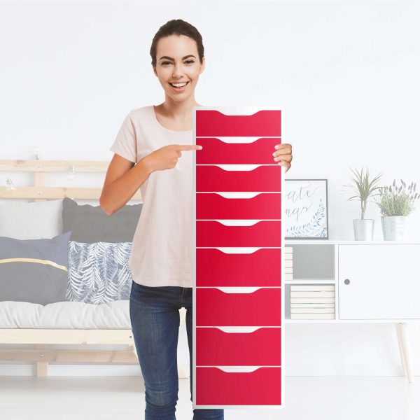 Folie für Möbel IKEA Alex 9 Schubladen (bis 2021) - Design: Rot Light Online-Schn?ppchen – Bild 4