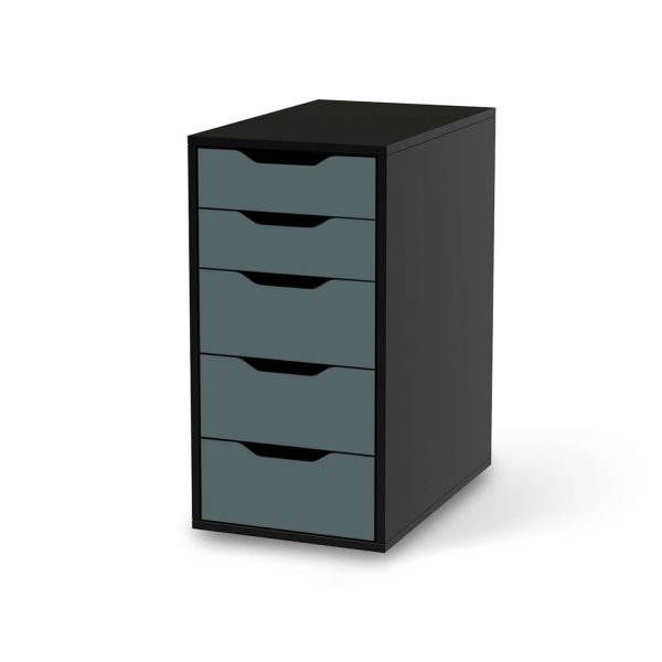 Klebefolie für Möbel IKEA Alex 5 Schubladen (bis 2021) - Design: Blaugrau Light Im Angebot – Bild 2