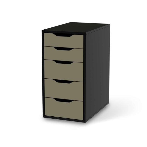 Klebefolie für Möbel IKEA Alex 5 Schubladen (bis 2021) - Design: Braungrau Light Angebot – Bild 2