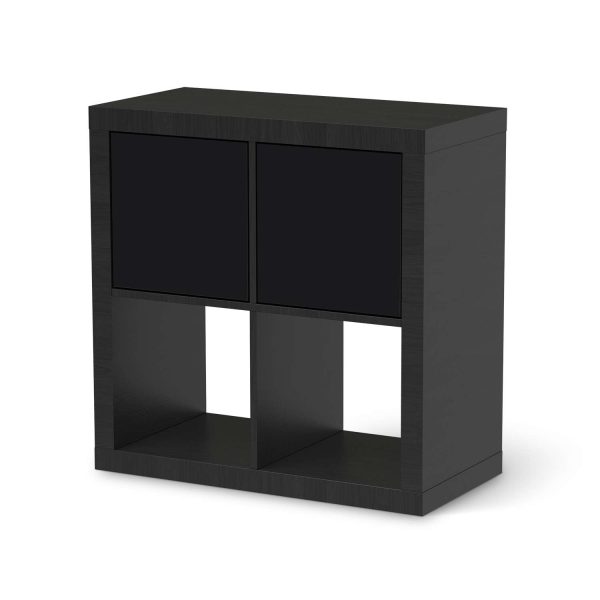 Möbelfolie IKEA Kallax Regal 2 Türen (quer) - Design: Schwarz Online-Verkauf – Bild 2