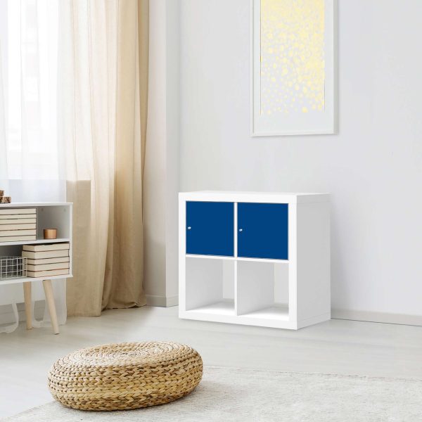 Möbelfolie IKEA Kallax Regal 2 Türen (quer) - Design: Blau Dark Zu verkaufen – Bild 3