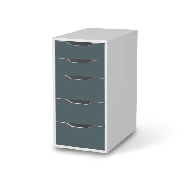 Klebefolie für Möbel IKEA Alex 5 Schubladen (bis 2021) - Design: Blaugrau Light Im Angebot
