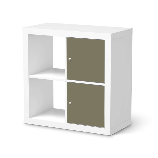 Möbelfolie IKEA Kallax Regal 2 Türen (hoch) - Design: Braungrau Light Rabatt