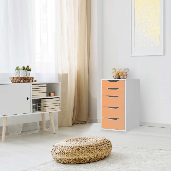 Klebefolie für Möbel IKEA Alex 5 Schubladen (bis 2021) - Design: Orange Light Im Angebot – Bild 3