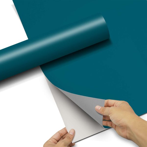 Möbelfolie IKEA Kallax Regal 2 Türen (quer) - Design: Türkisgrün Dark Im Angebot – Bild 5