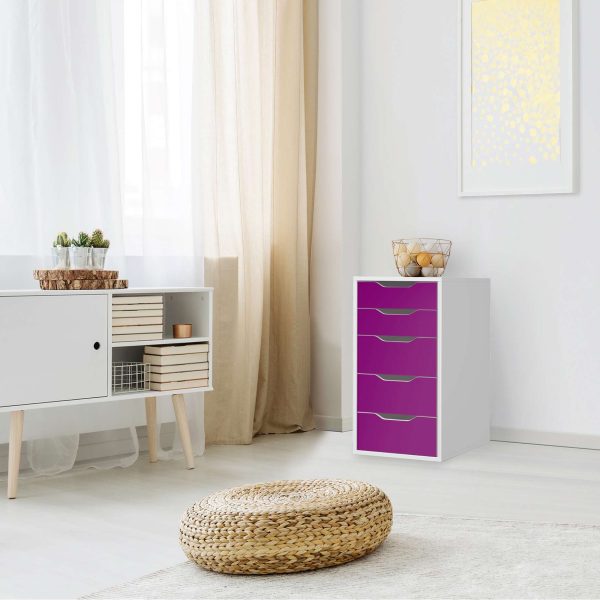 Klebefolie für Möbel IKEA Alex 5 Schubladen (bis 2021) - Design: Flieder Dark Im Angebot – Bild 3