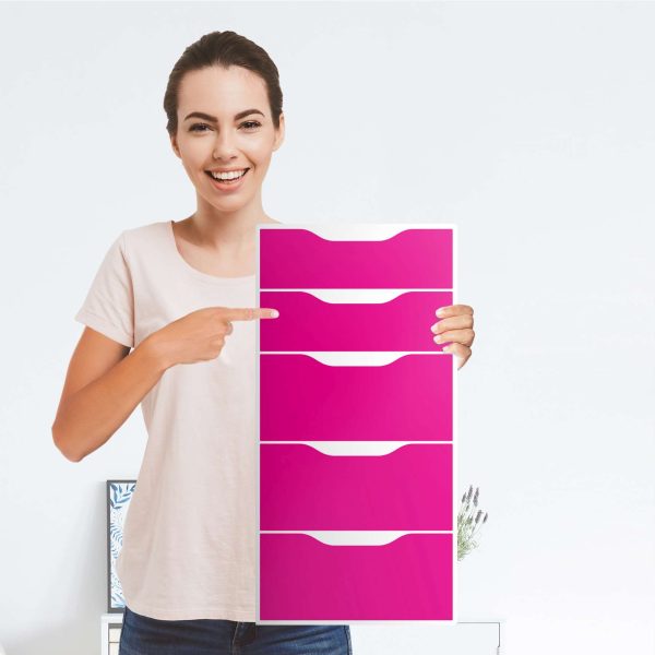 Klebefolie für Möbel IKEA Alex 5 Schubladen (bis 2021) - Design: Pink Dark Schn?ppchen – Bild 4