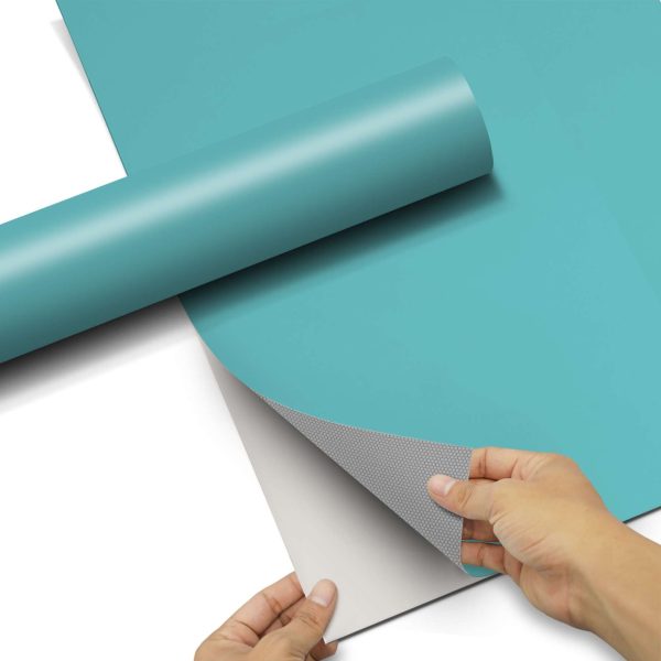 Selbstklebende Folie IKEA Kallax Regal 1 Türe - Design: Türkisgrün Light Zu verkaufen – Bild 5