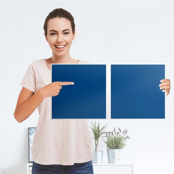 Möbelfolie IKEA Kallax Regal 2 Türen (quer) - Design: Blau Dark Zu verkaufen – Bild 4