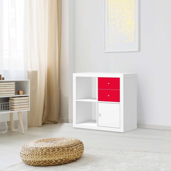 Möbelfolie IKEA Kallax Regal Schubladen - Design: Rot Light Schn?ppchen – Bild 3