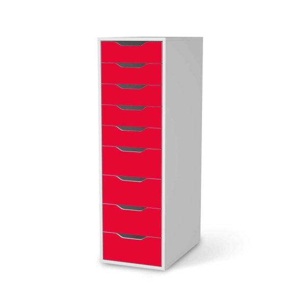Folie für Möbel IKEA Alex 9 Schubladen (bis 2021) - Design: Rot Light Online-Schn?ppchen