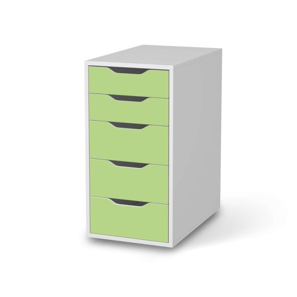 Klebefolie für Möbel IKEA Alex 5 Schubladen (bis 2021) - Design: Hellgrün Light Im Angebot