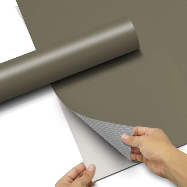 Möbelfolie IKEA Kallax Regal 2 Türen (quer) - Design: Braungrau Light Verkauf – Bild 5