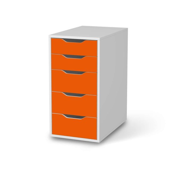 Klebefolie für Möbel IKEA Alex 5 Schubladen (bis 2021) - Design: Orange Dark Online-Schn?ppchen