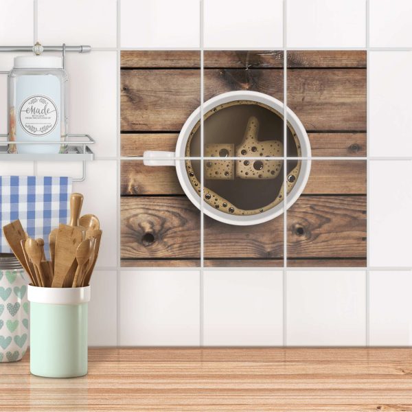 Fliesenaufkleber [hoch] für Küche & Bad - Design: Sweet Coffee Jetzt online