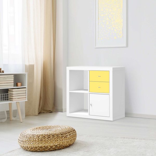Möbelfolie IKEA Kallax Regal Schubladen - Design: Gelb Light Schn?ppchen – Bild 3