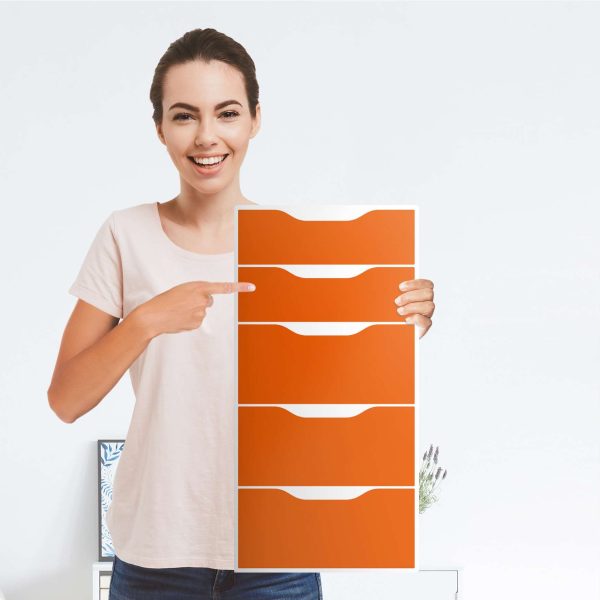 Klebefolie für Möbel IKEA Alex 5 Schubladen (bis 2021) - Design: Orange Dark Online-Schn?ppchen – Bild 4